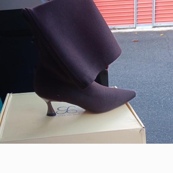 Stylish Dark Brown Pointed Toe Boots - Picture 2 of 3